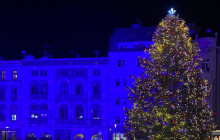 FOTO: V Olomouci už rozsvícený, jinde zatím ne. Kdy se rozsvítí vánoční stromy v okolí Olomouce