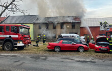 Na Olomoucku hořela střecha rodinného domu