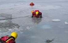 Hasiči trénovali záchranu mezi ledovými krami