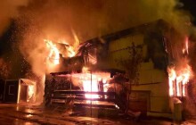 V Přerově hořela drážní budova, dva lidé se nadýchali kouře