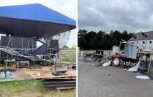 Úterní bouřka zdevastovala letní areál Divadla Tramtarie