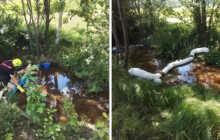 Voda ze skládky vytekla do potoka. Jeseník řeší rozbory vody