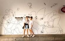 Výtvarnice z Berlína daly v rámci Street Art Festivalu novou podobu podloubí naproti kostelu sv. Mořice