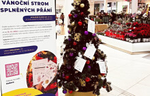 Šantovku zdobí vánoční strom splněných přání. Přáníčka napsaly děti z obcí zasažených povodněmi