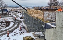 Stavba takzvané Palačovské spojky pokračuje i v zimních měsících