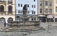 Herkulovu kašnu opraví, voda protékala do podloží