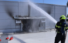 Požár technologie solární elektrárny v Olomouci. Škoda se vyšplhala na milion korun