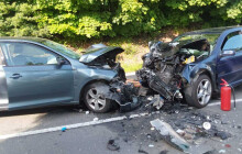 Vážná dopravní nehoda na Šumpersku. Pro jednu osobu letěl vrtulník