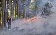 Na Šumpersku hořel les