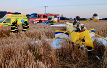 U Nového Malína spadlo malé letadlo. Na místo vyrážel lékař
