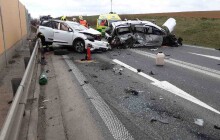 Hromadná nehoda pěti aut v pátek zablokovala silnici na Zábřeh