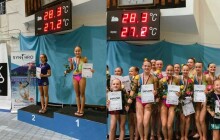 Úspěch olomouckých akvabel. Získaly první místo v povinných figurách i v týmových sestavách