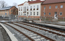Tramvajová trať na Nových Sadech je o kus blíž svému dokončení