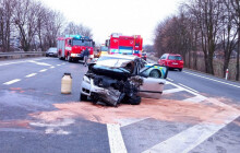 První letošní smrtelná nehoda v kraji. Řidič u Mohelnice boural v protisměru