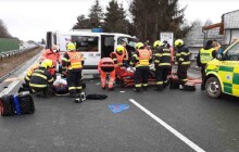 Srážka dodávky s nákladním vozem komplikovala provoz u Mohelnice