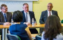 Ministr školství Petr Gazdík v Olomouci. Potkal se s učiteli i krajskými radními