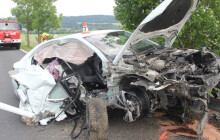 Těžká havárie na Šumpersku. Řidičku přemohla únava a mikrospánek