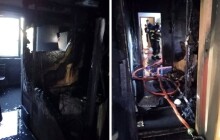 Požár v panelovém domě v Olomouci. Na místo letěl vrtulník