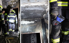 Noční požár na Olomoucku. Hořel podkrovní byt