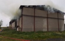 Hořel seník na Prostějovsku. Škoda se vyšplhala na 1,5 milionu