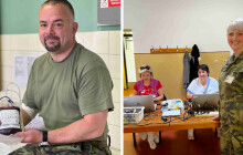 Společně darovali 22 litrů krve. Za vojáky dojel mobilní tým z fakultky