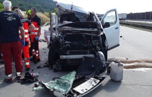 Dálnice D1 ve směru na Prahu je již průjezdná. Na místo letěl vrtulník