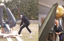 Hráči s míčem se vrátili do Jeseníku. Sochu rekonstruoval její autor