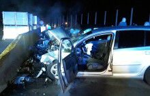 Tragická nehoda na Přerovsku. Řidič po čelní srážce na místě zemřel