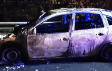 Požár na D35. Zraněného si převzala záchranka