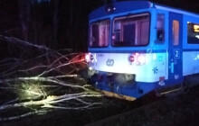 Stromy v cestě, utržené plechy na střechách. Hasiči vyjeli už k 54 zásahům