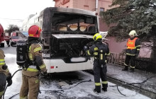 Na Jesenicku hořel autobus