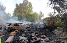 Rozsáhlý požár bezdomoveckého obydlí u  Hradiska zaměstnal šest jednotek hasičů