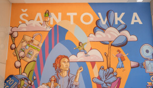 Šantovka pozvala ke spolupráci Vincenta Chigniera. Připravil mural