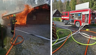 Na Jesenicku hořelo, jeden člověk se zranil. Škoda šplhá vzhůru