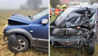 Dvě nehody během jednoho dne. Řidiči v Moravském Berouně nezvládli jízdu na ledu