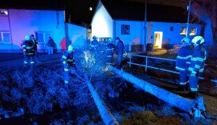 Silný vítr potrápil kraj, hasiči museli do akce