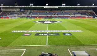 OBRAZEM: Atmosféra na zápase Konferenční ligy Sigmy proti Rakówu