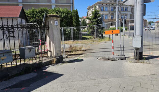 Na Litovelské vznikl nový koridor pro pěší. Město nabádá ke zvýšené opatrnosti