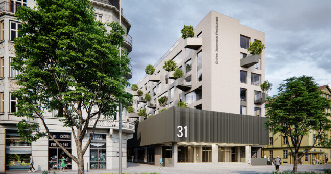 Vizualizace budovy Jednoty ze studia atelier-r, zdroj: atelier-r