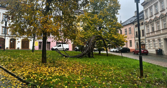 Socha na Blažejském náměstí a ve Smetanových sadech, foto: Report, Máté Ándrás/Olomoučáci