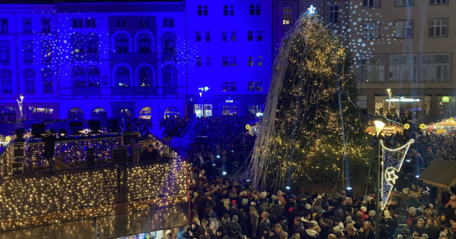 Vánoční strom dostal jméno Floriánek, foto: Olomoucký Report