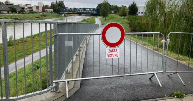 Řeka Morava u Envelopy; zdroj:  Olomoucký Report