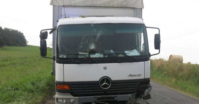 Nehoda mezi obcemi Drahany a Bousín | foto Police ČR