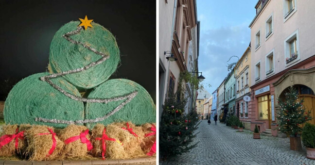 Loňská výzdoba v Horce nad Moravou a výzdoba Šemberovy ulice v Olomouci, zdroj: Report