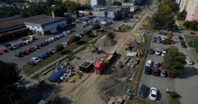 Stavba tramvajové trati na Nové Sady, foto: MMOL