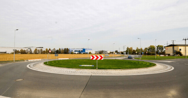 Mohelnický kruhový objezd. zdroj: Olomoucký kraj