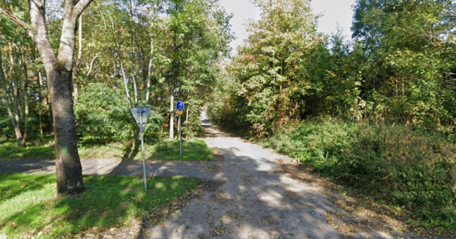 Dosavadní konec cyklostezky v Skrbeni, zdroj: Google Maps