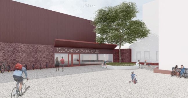 Vizualizace nové tělocvičny v Drahotuších. Zdroj: město Hranice
