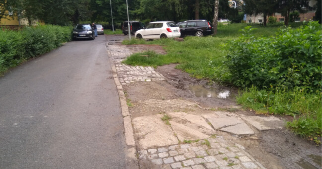 Současný stav parkování ve Foerstrově, zdroj: město Olomouc