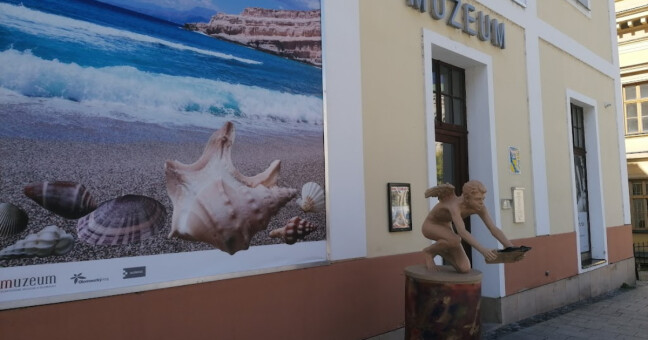 Anděl hlídá vstup do Vlastivědného muzea. Zdroj: Olomoucký Report